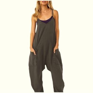 BOHOBLU Hot Shot Onesie Stylish Olive Green Loose design Jumpsuit, Large Pockets